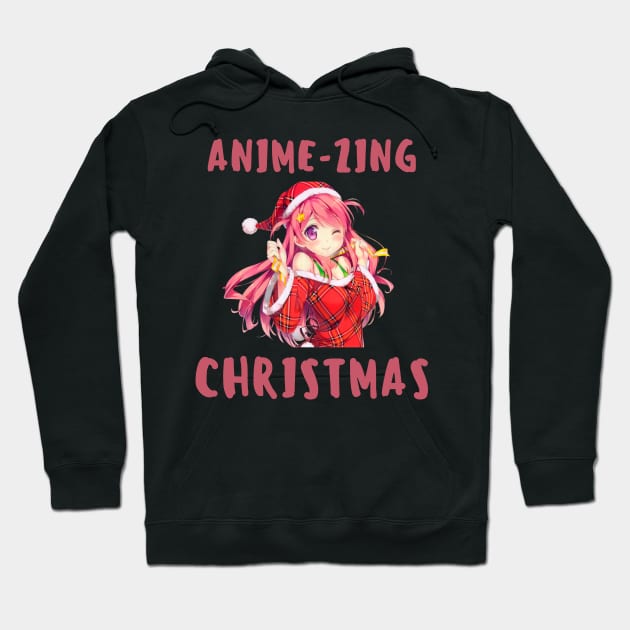 Cute Anime-zing Christmas Hoodie by Novelty-art